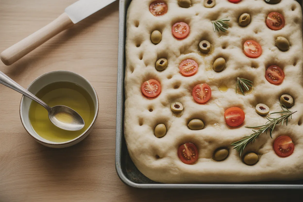 Фокача: рецепт з оливками й розмарином