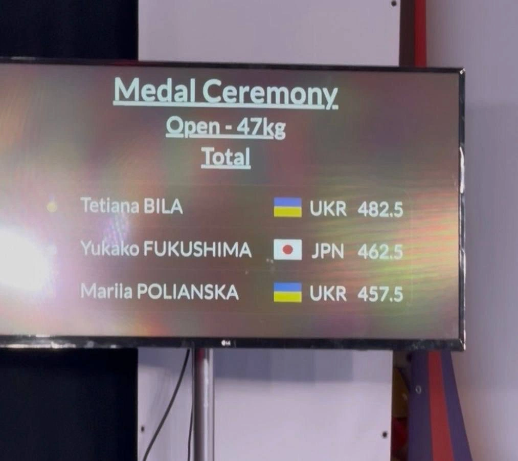 Харківська спортсменка Тетяна Біла здобула золото на чемпіонаті світу з пауерліфтингу