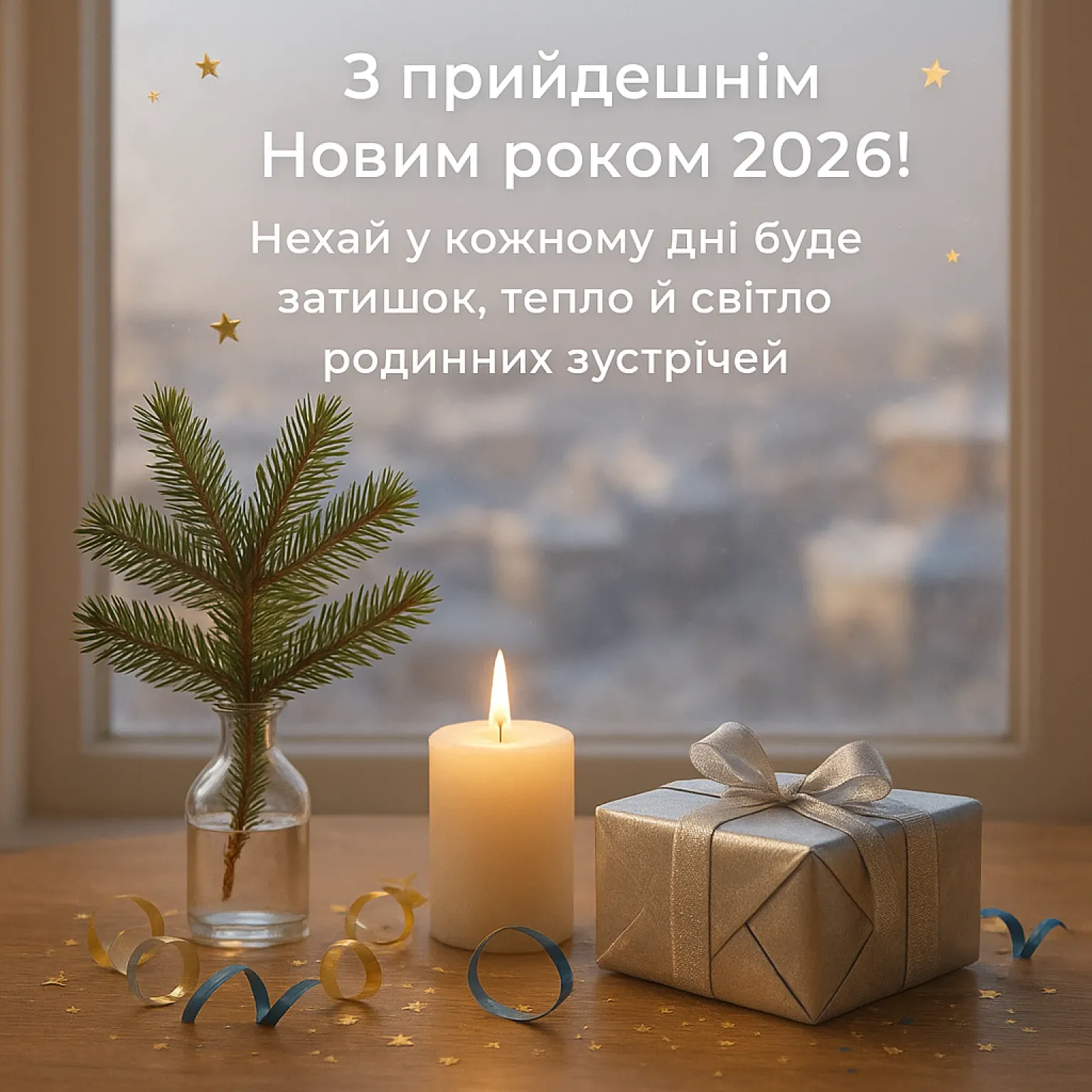 Привітання з прийдешнім новим роком 2026