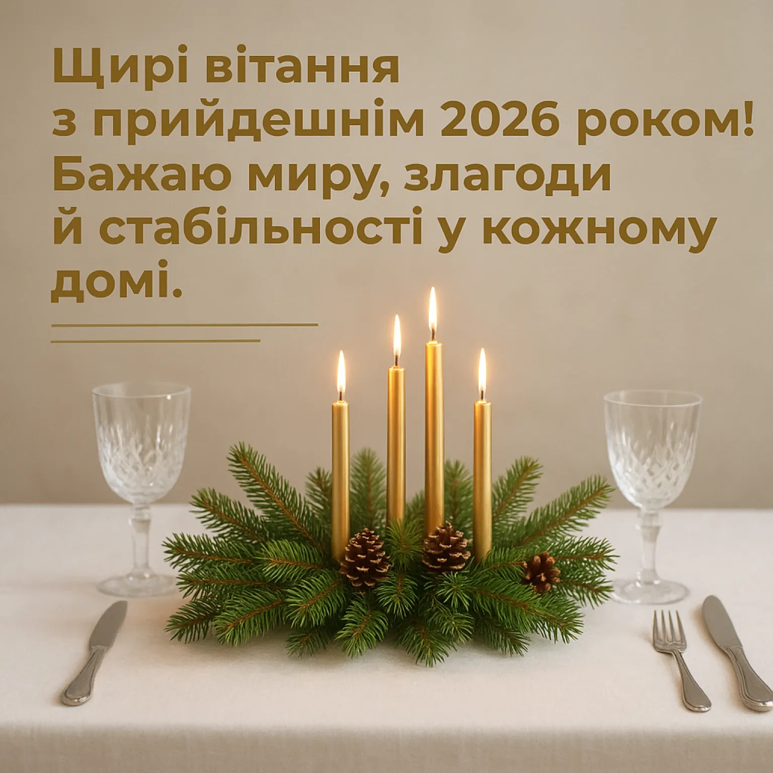 Привітання з прийдешнім новим роком 2026