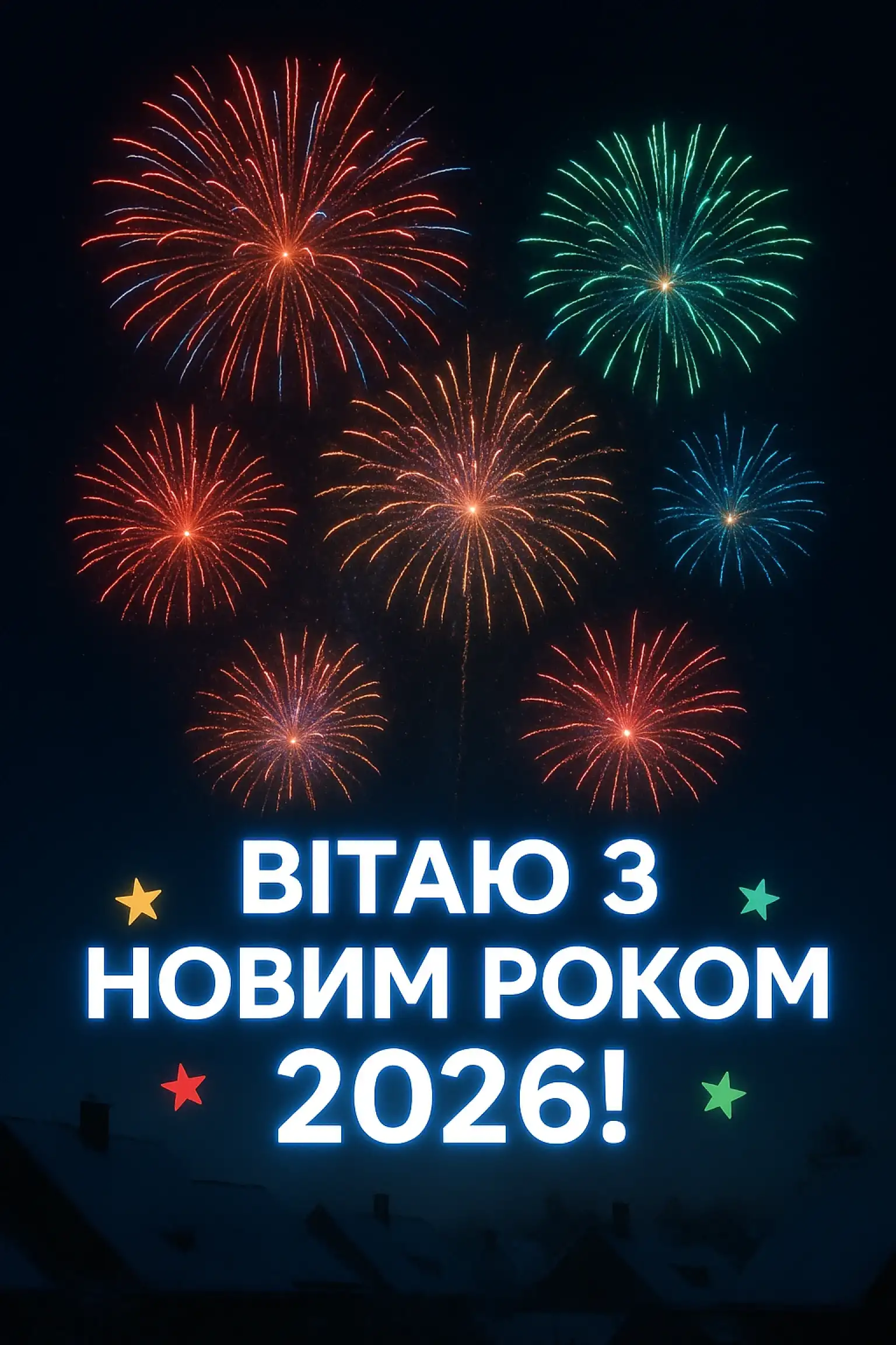 Привітання з прийдешнім новим роком 2026