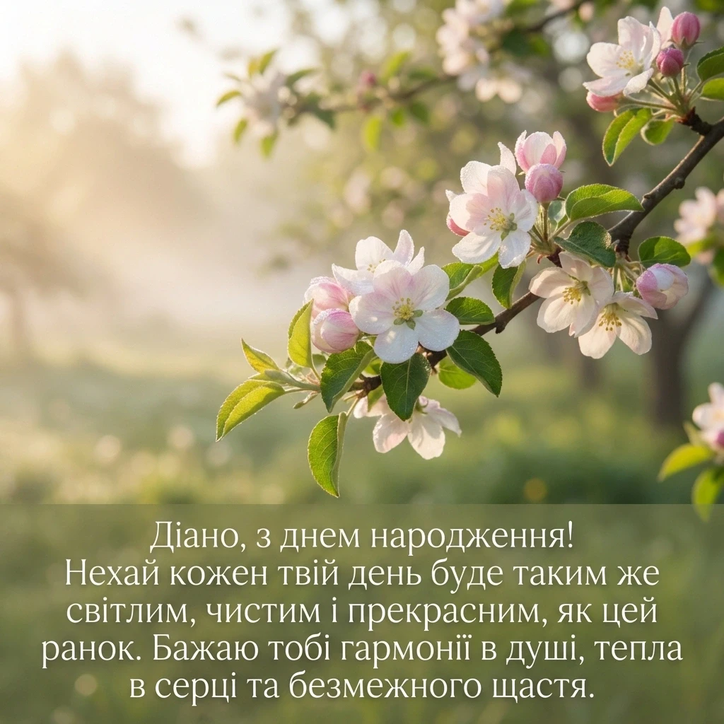 з днем народження діана на українській мові