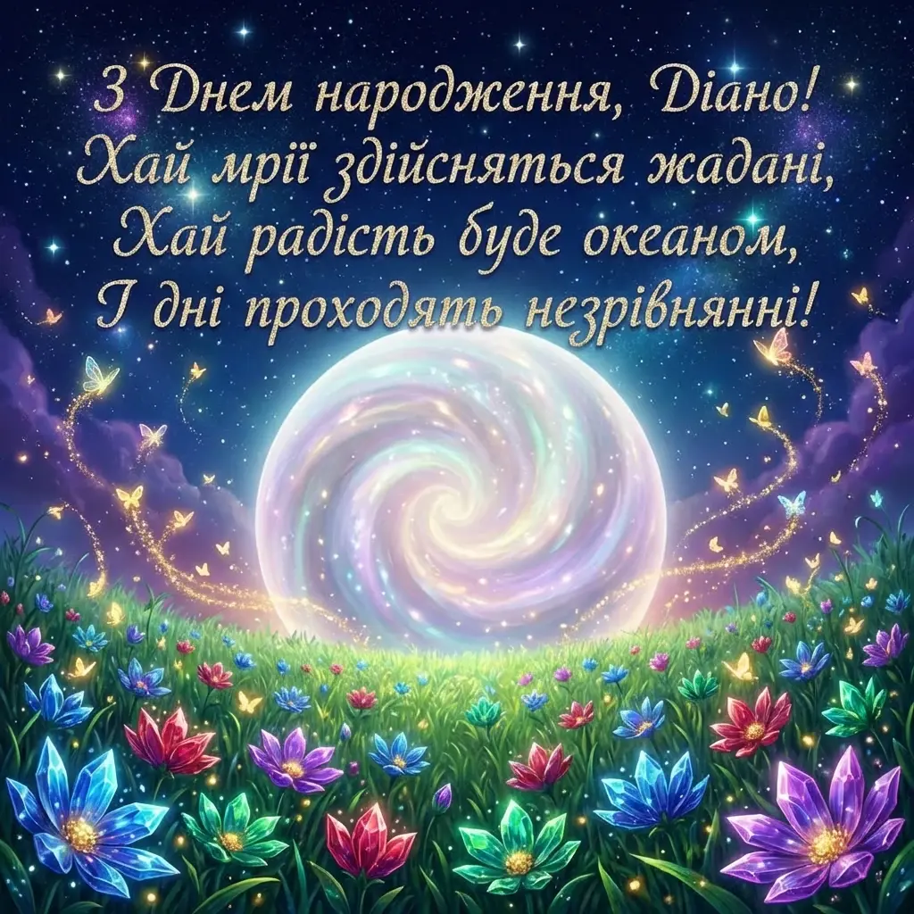 з днем народження діана на українській мові
