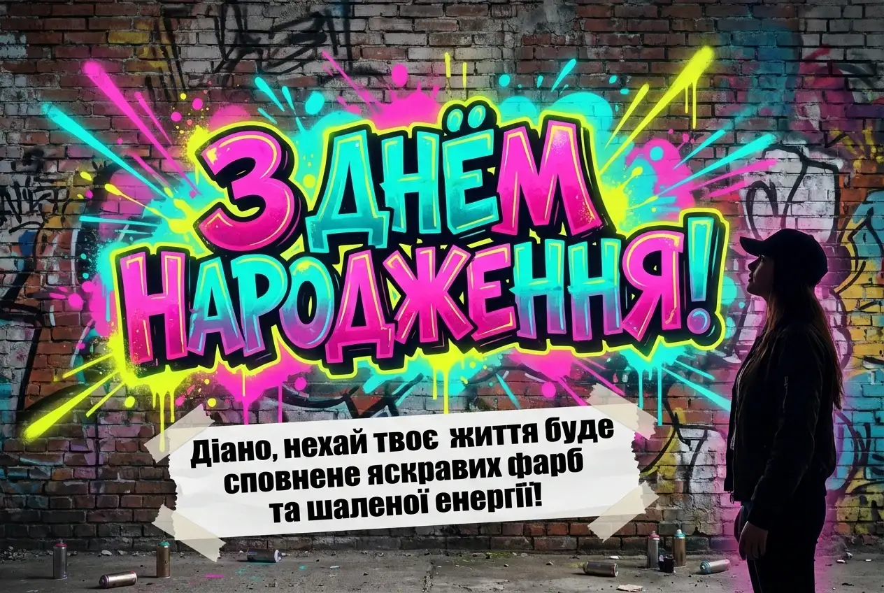 з днем народження діана на українській мові