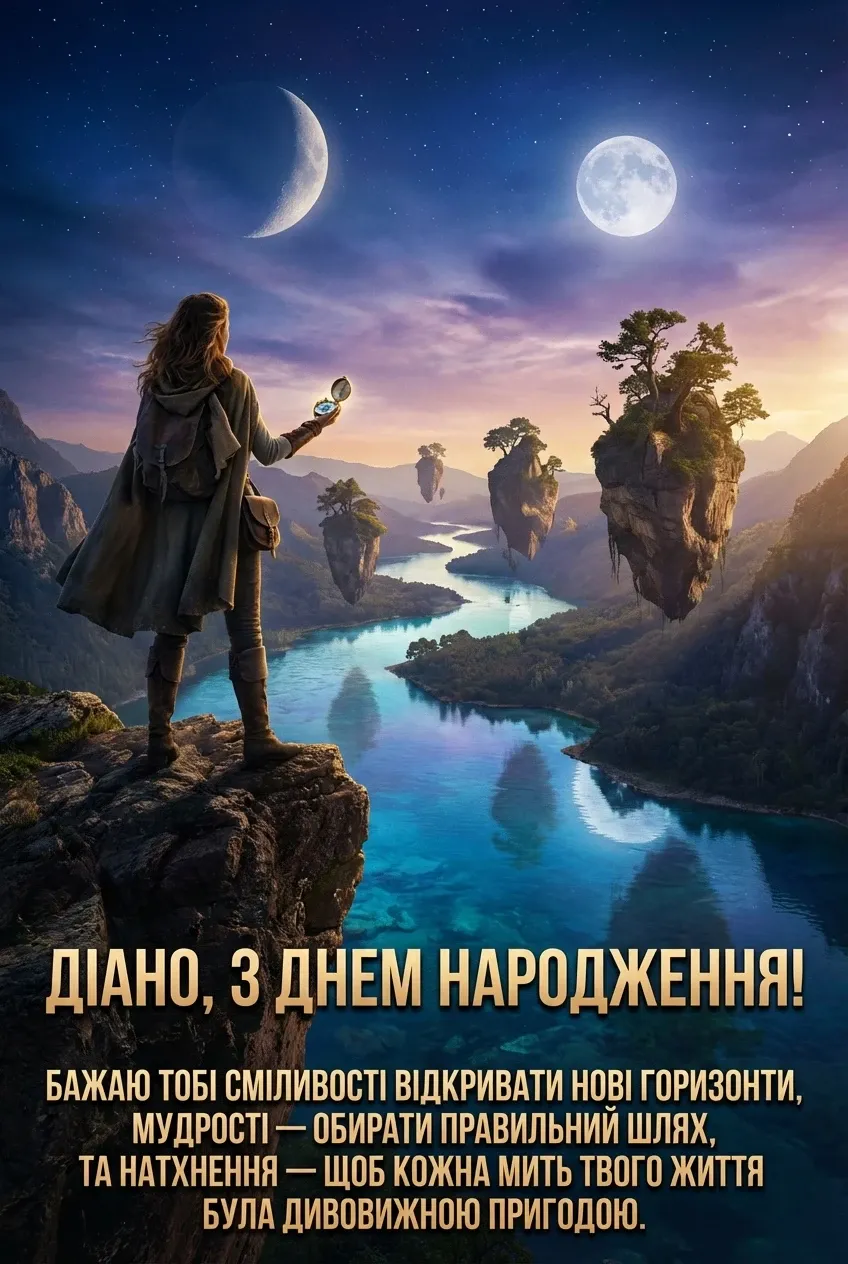 з днем народження діана на українській мові