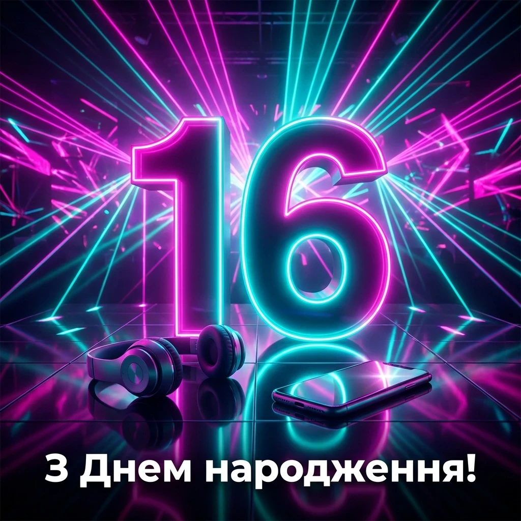 з днем народження 16 років дівчинці