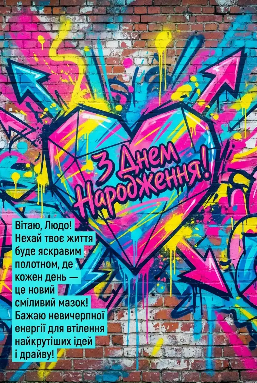 Люда з днем народження