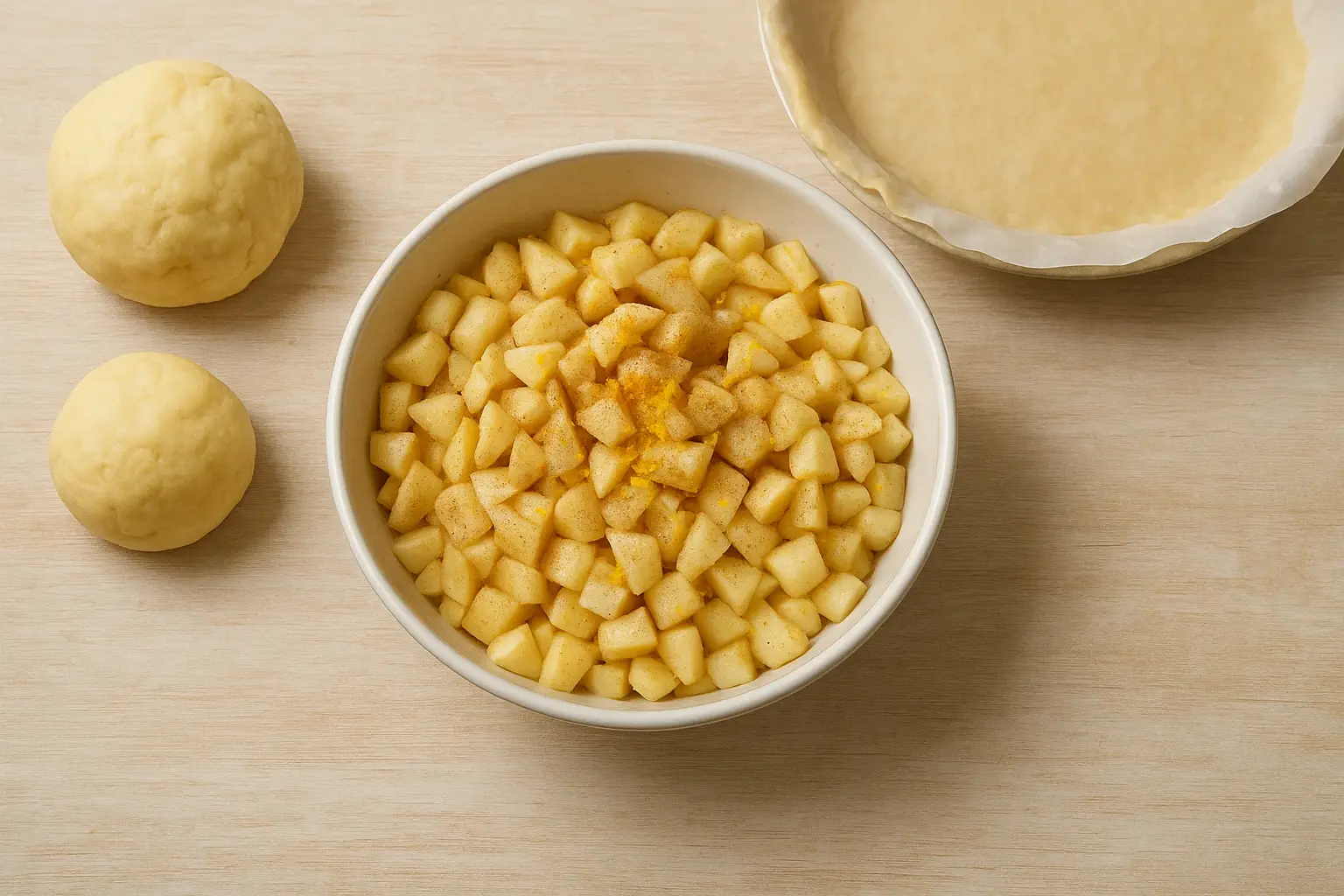 постный пирог с яблоками