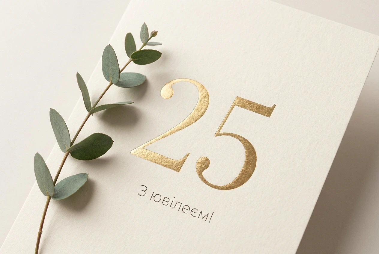 вітання з ювілеєм 25 років