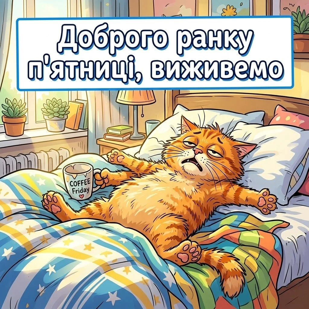 Доброго ранку п’ятниці: картинки, листівки та душевні побажання для гарного настрою