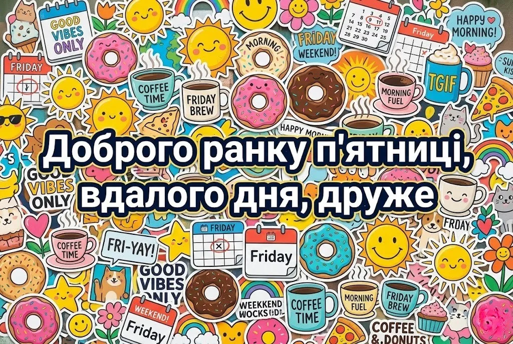 Доброго ранку п’ятниці: картинки, листівки та душевні побажання для гарного настрою