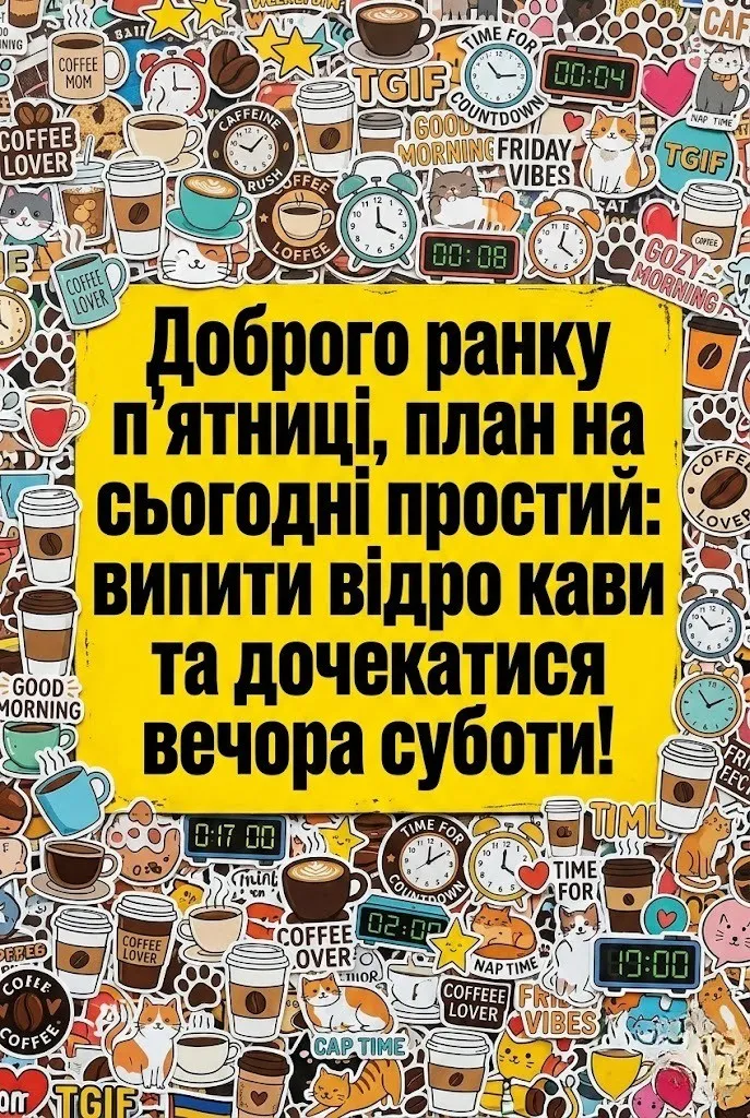 Доброго ранку п’ятниці: душевні побажання та красиві картинки для натхненного завершення тижня