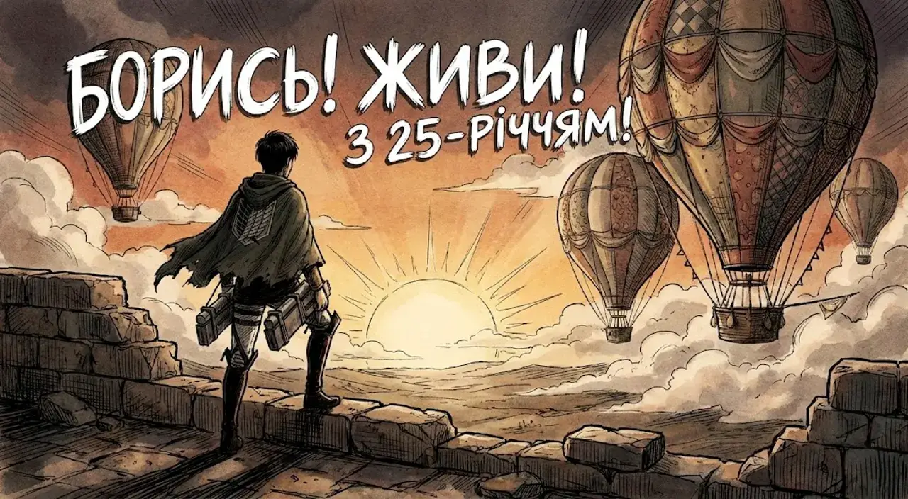 Привітання з ювілеєм на 25 років