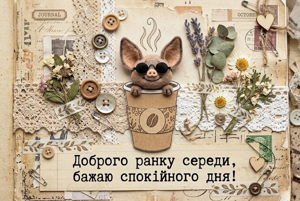 Доброго ранку середи та гарного дня: душевні побажання, картинки та листівки для настрою