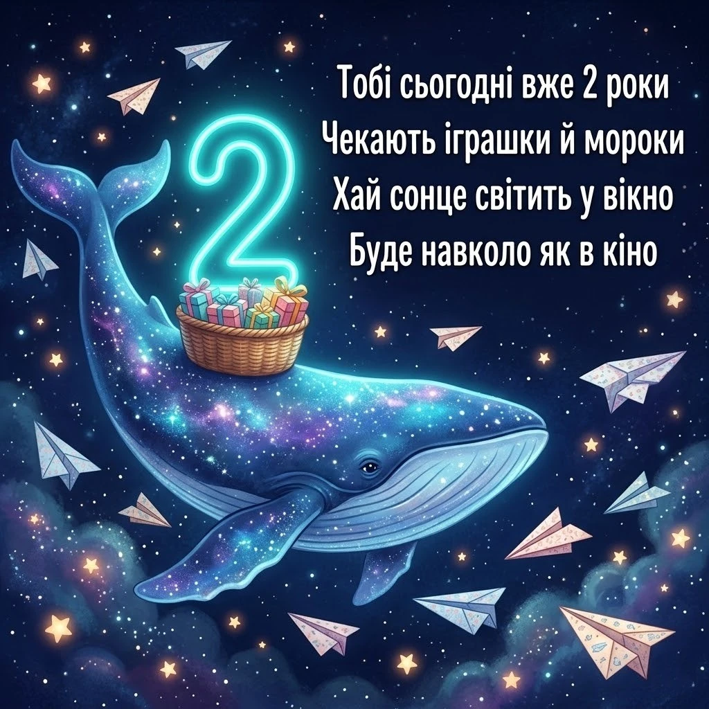 Оригінальні привітання з днем народження дитини 2 роки