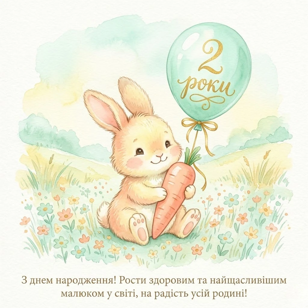 Оригінальні привітання з днем народження дитини 2 роки