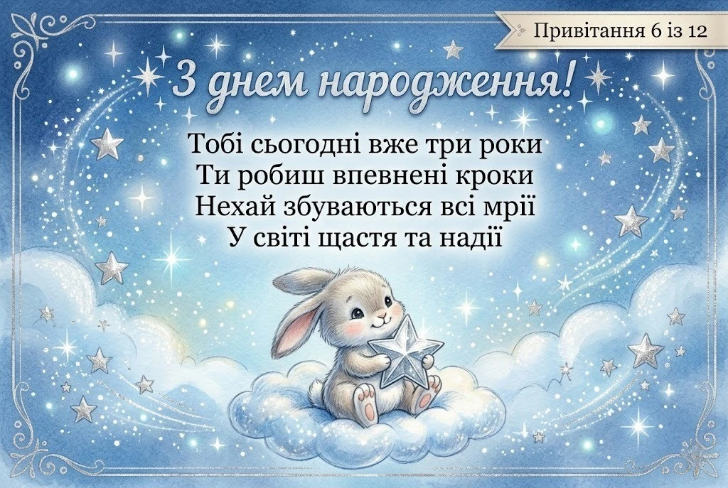 Вітання з днем народження на 3 роки: магічні слова для принцес та маленьких героїв