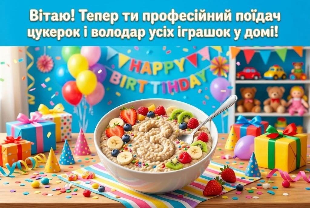 Вітання з днем народження на 3 роки: магічні слова для принцес та маленьких героїв