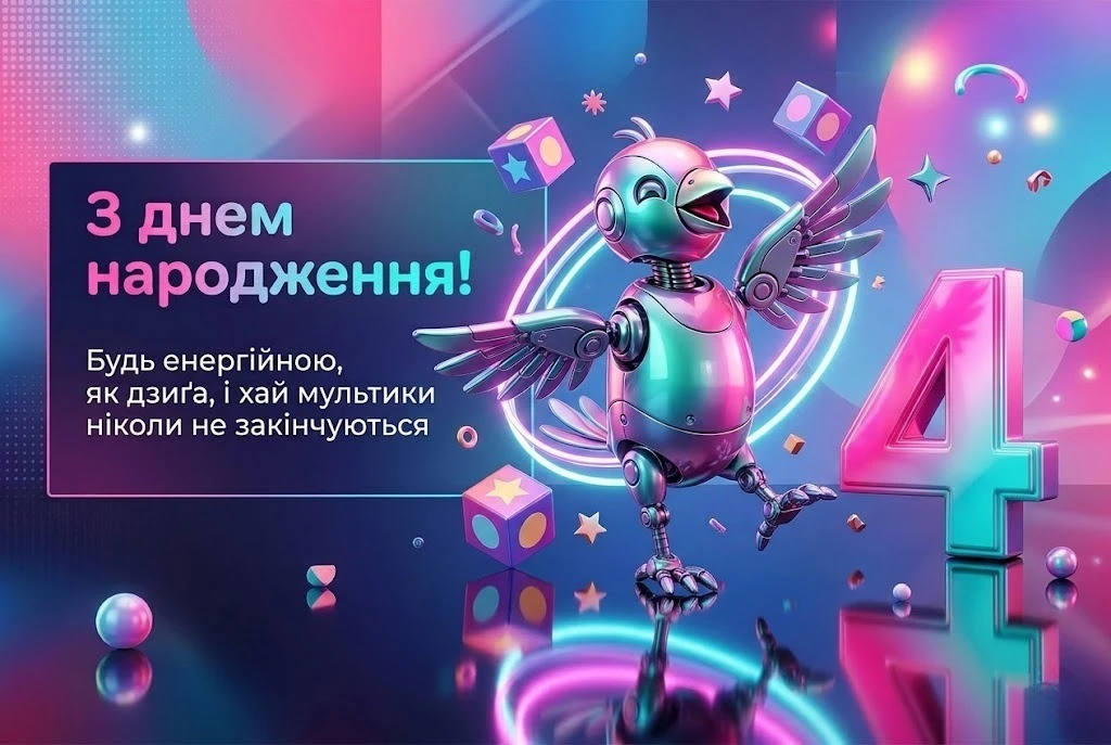 Найкращі вітання з днем народження дівчинці на 4 роки