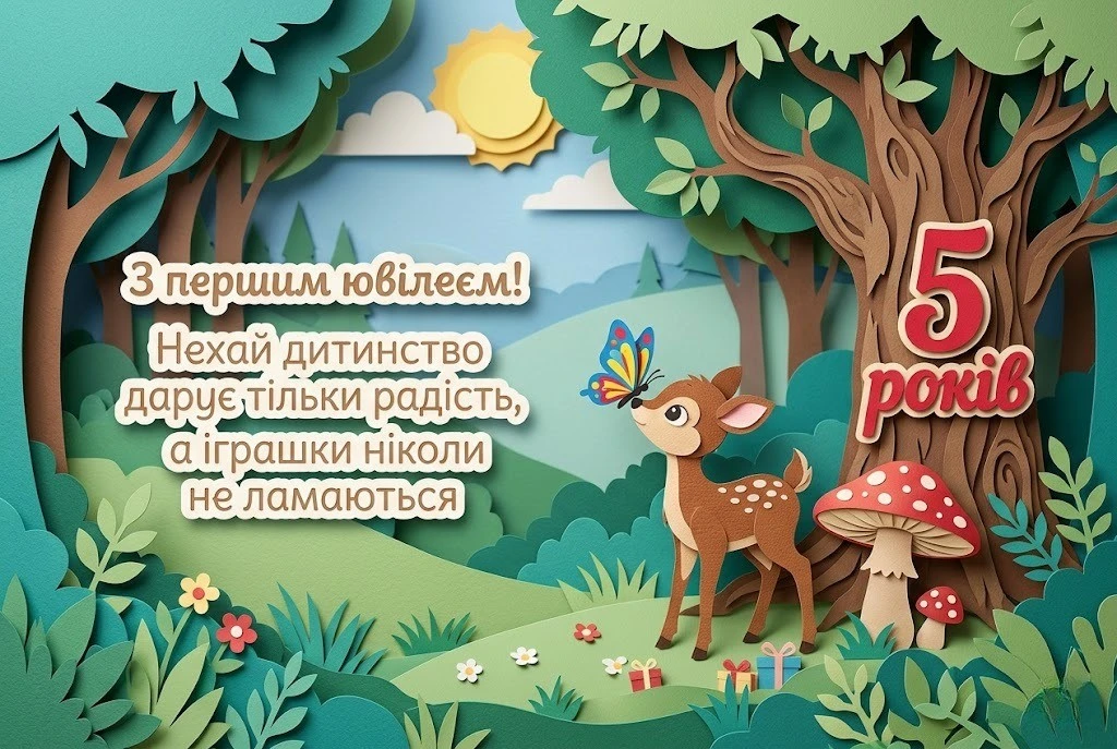 Сучасні привітання для 5-річного хлопчика: мужність, успіх та радість
