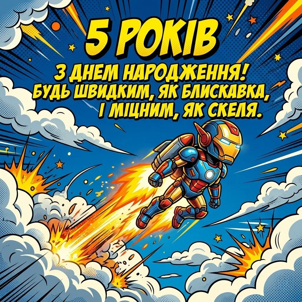 Сучасні привітання для 5-річного хлопчика: мужність, успіх та радість