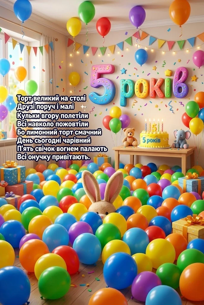 Перший ювілей: як привітати онуку з 5-річчям