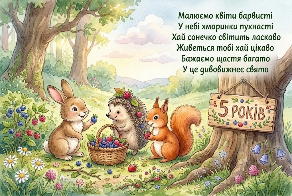 Перший ювілей: як привітати онуку з 5-річчям