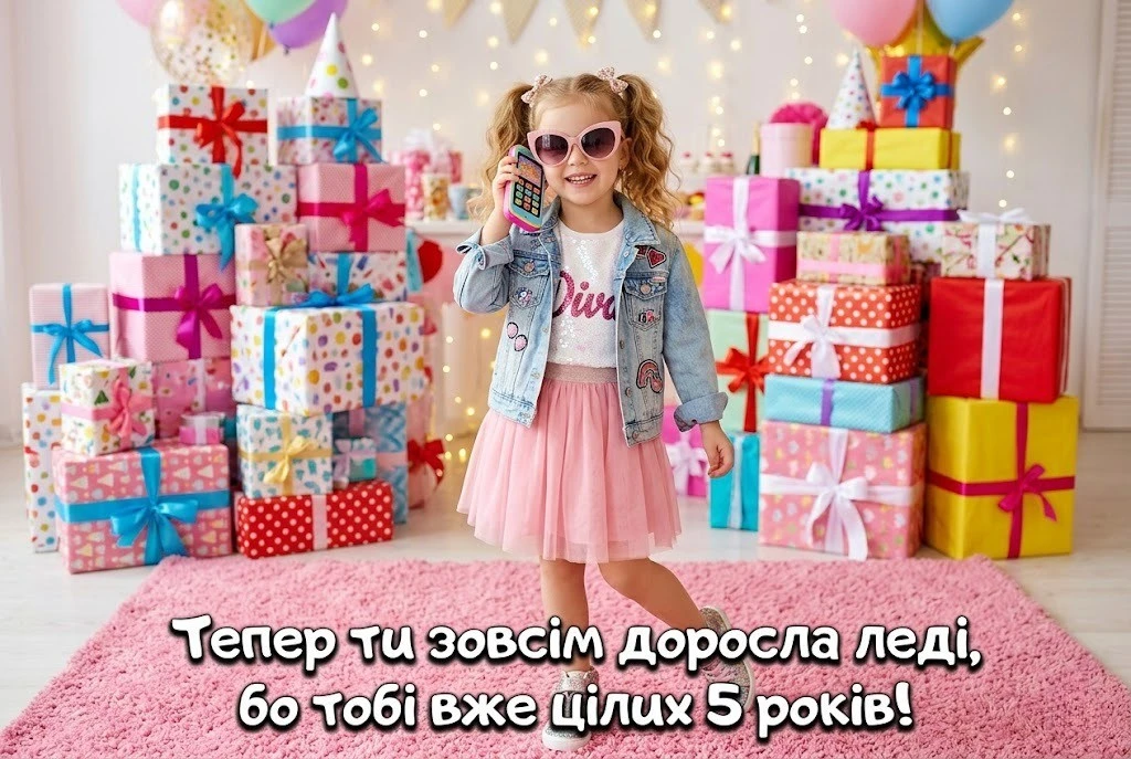 Перший ювілей: як привітати онуку з 5-річчям