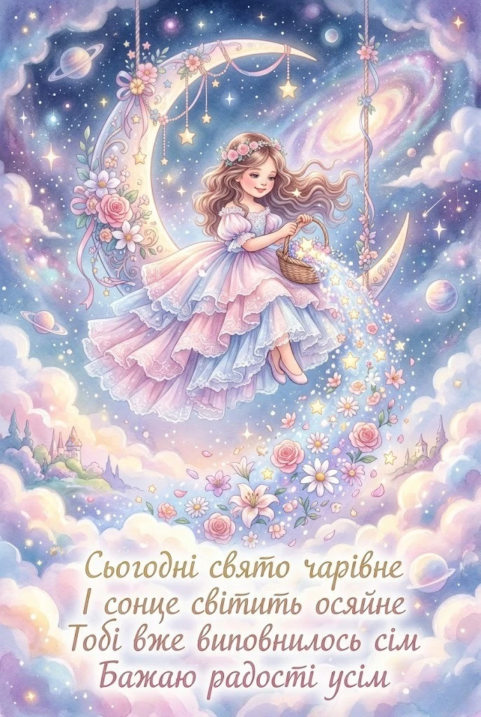 Вітання з 7-річчям дівчинці: зворушливі слова від батьків та рідних
