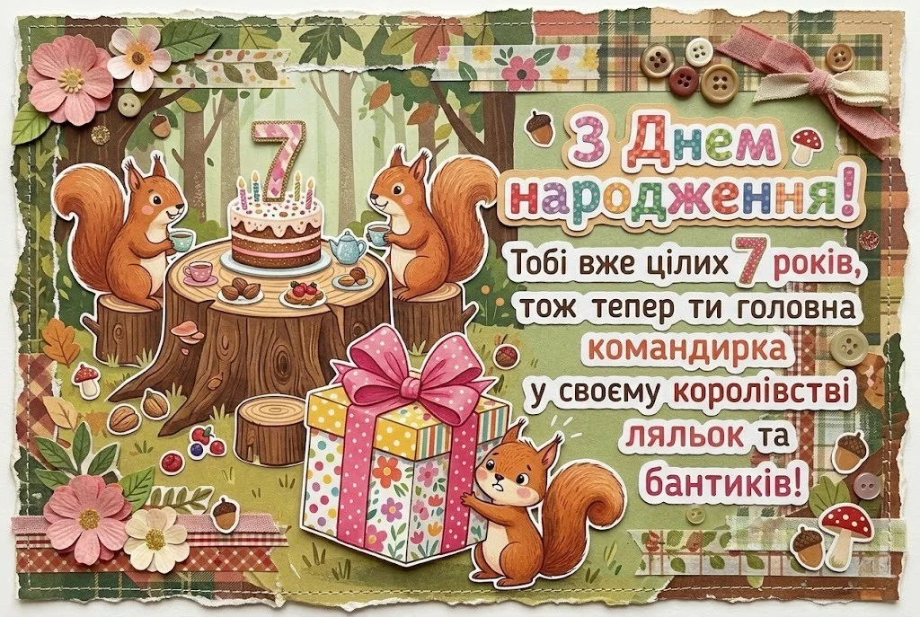 Вітання з 7-річчям дівчинці: зворушливі слова від батьків та рідних