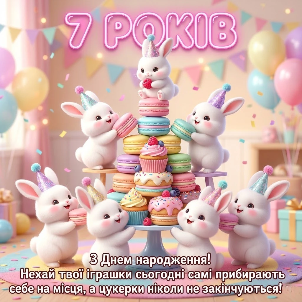Вітання з 7-річчям дівчинці: зворушливі слова від батьків та рідних