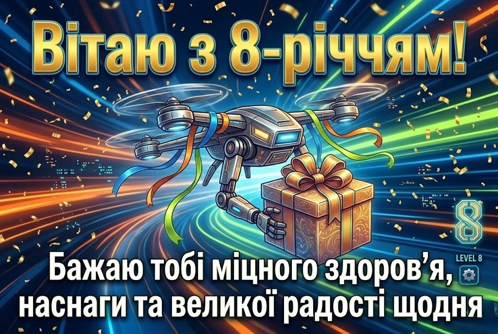Вітання з 8 днем народження: надихаючі слова для майбутнього лідера
