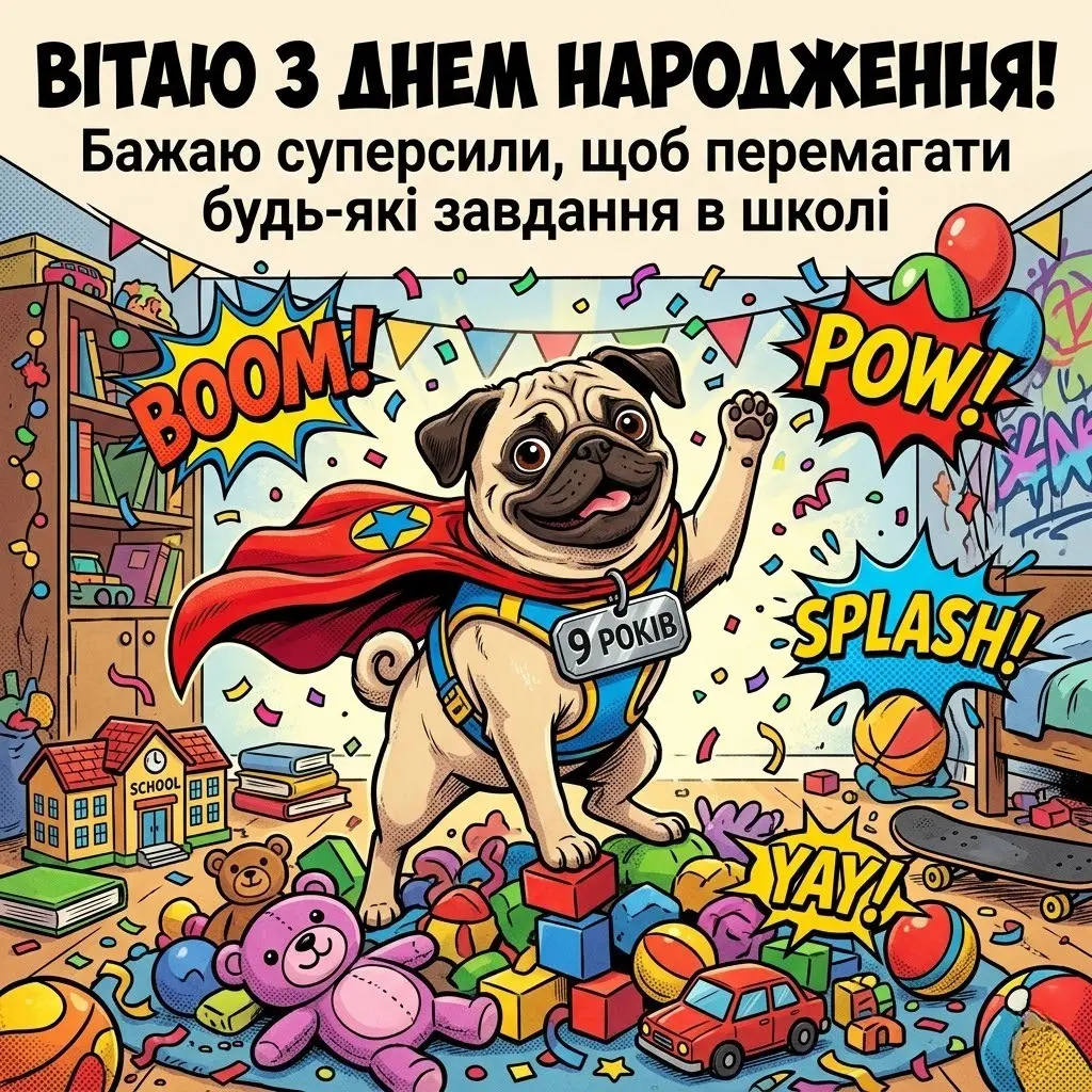 9 років сину чи другу: підбірка щирих побажань і картинок до свята