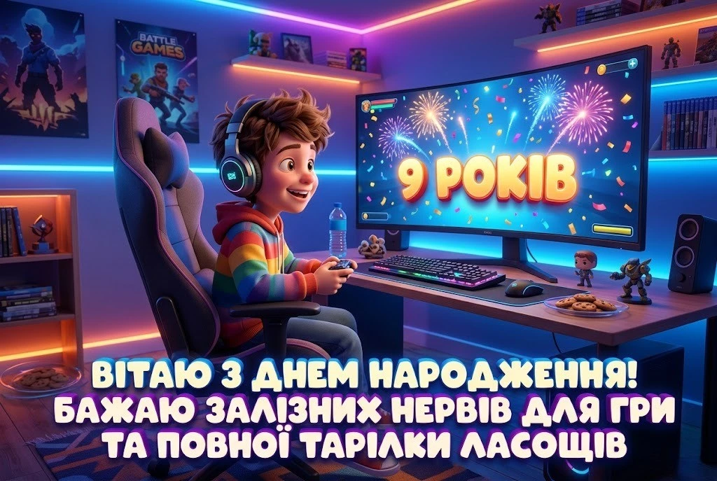 9 років сину чи другу: підбірка щирих побажань і картинок до свята