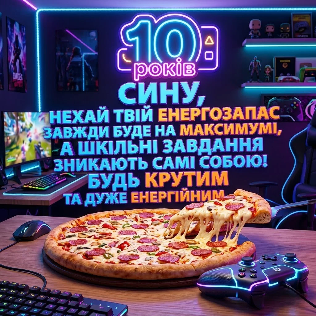 10 років сину: красиві та оригінальні привітання з першим двозначним числом