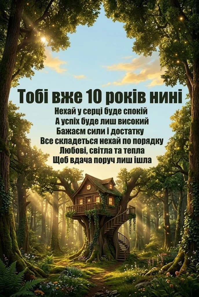 10 років сину: красиві та оригінальні привітання з першим двозначним числом