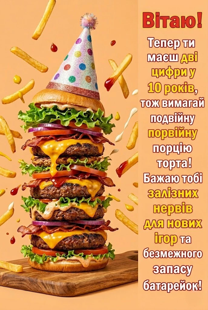 10 років сину: красиві та оригінальні привітання з першим двозначним числом