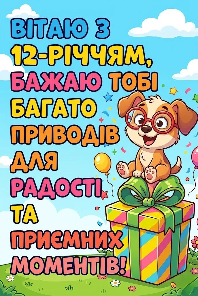 12 років — особлива дата: зворушливі привітання від батьків та друзів