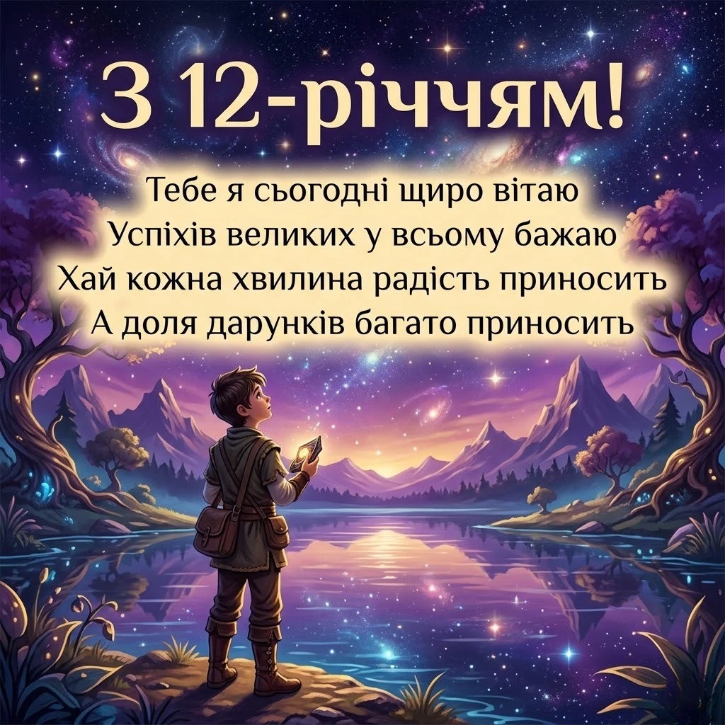 12 років — особлива дата: зворушливі привітання від батьків та друзів
