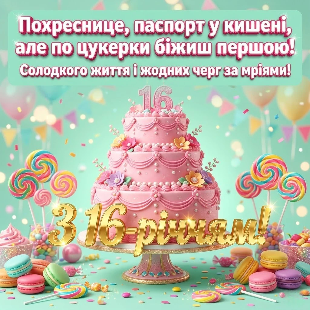 Магічне 16-річчя: найкращі ідеї вітань для вашої золотої похресниці