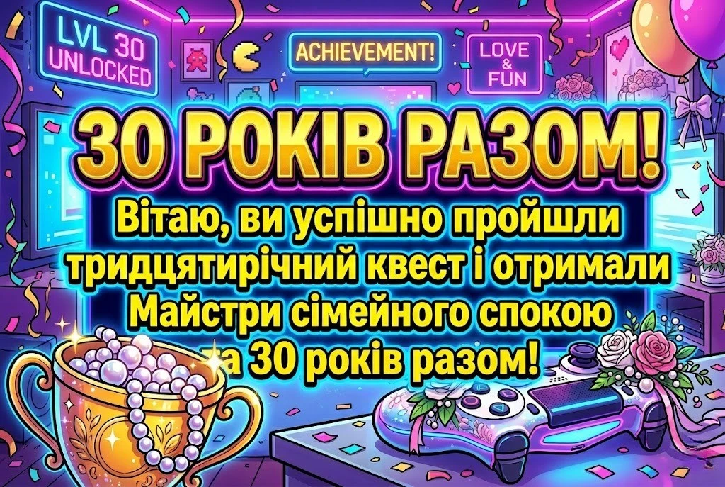 Перлове весілля: зворушливі привітання з 30-ю річницею для всієї родини