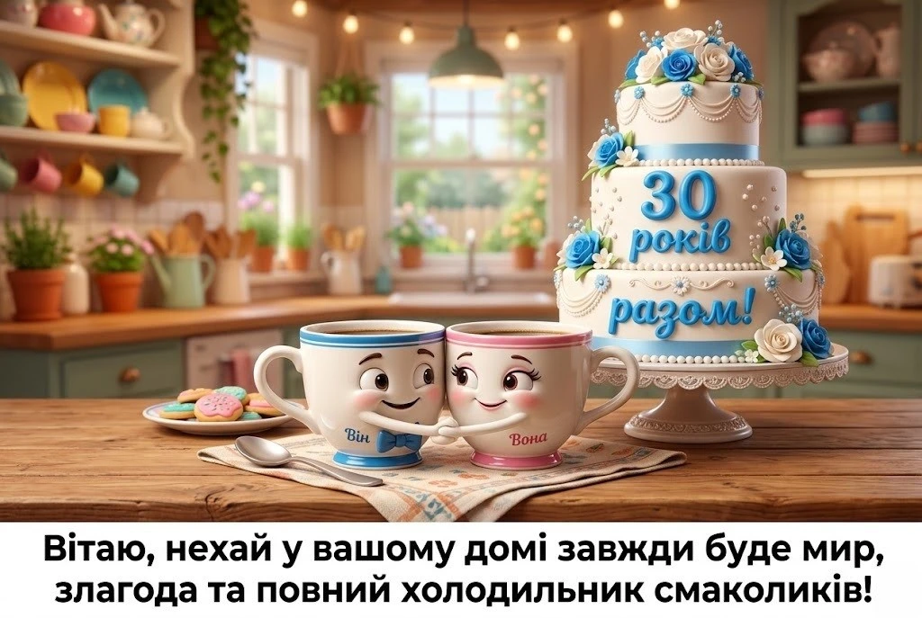 Перлове весілля: зворушливі привітання з 30-ю річницею для всієї родини