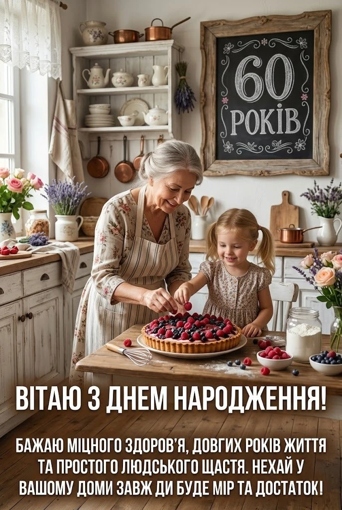 Ювілей 60 років: велика колекція душевних привітань для коханої жінки
