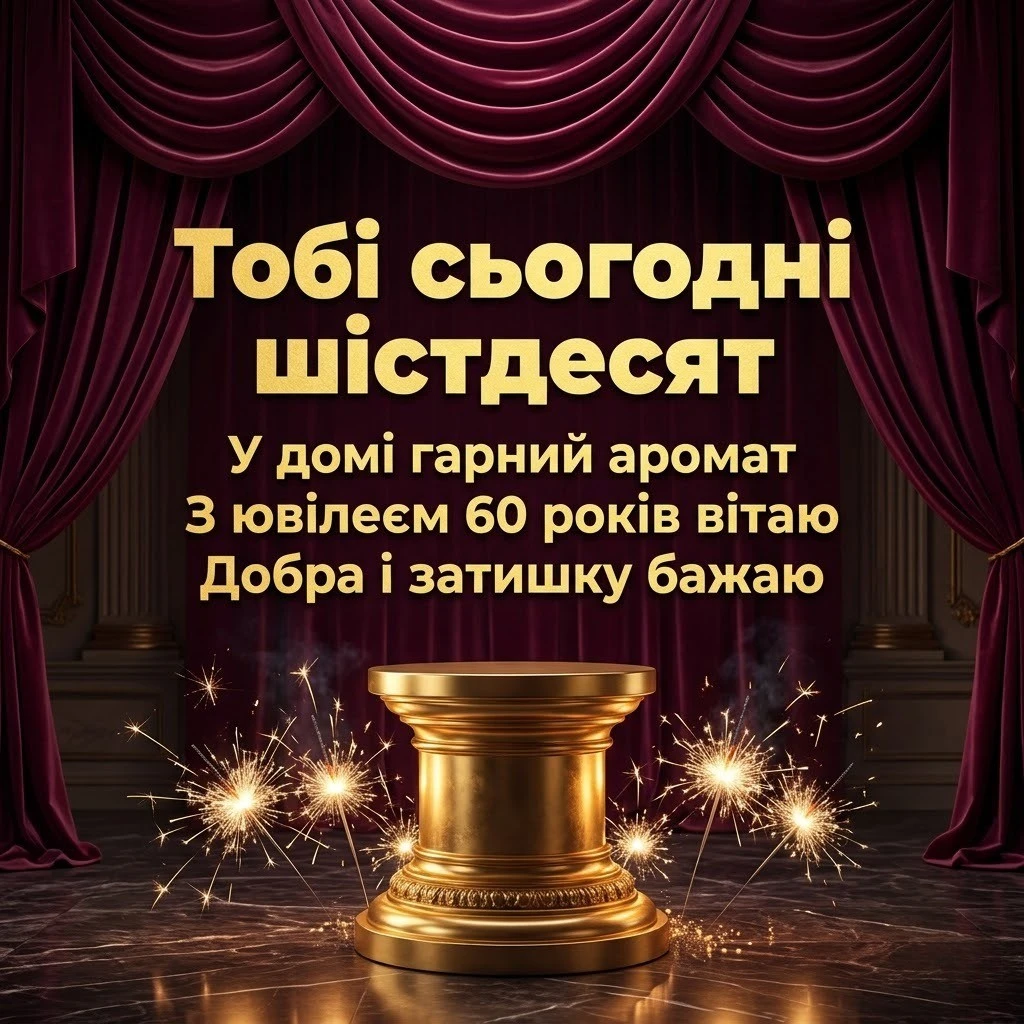 Ювілей 60 років: велика колекція душевних привітань для коханої жінки