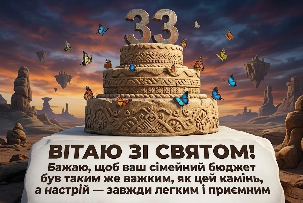 Найкращі вітання на 33 роки спільного життя для чоловіка, дружини та батьків