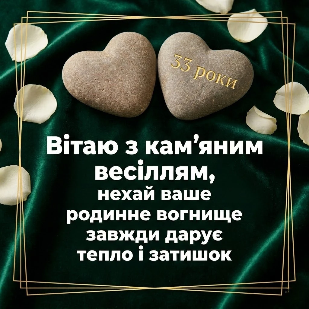 Найкращі вітання на 33 роки спільного життя для чоловіка, дружини та батьків
