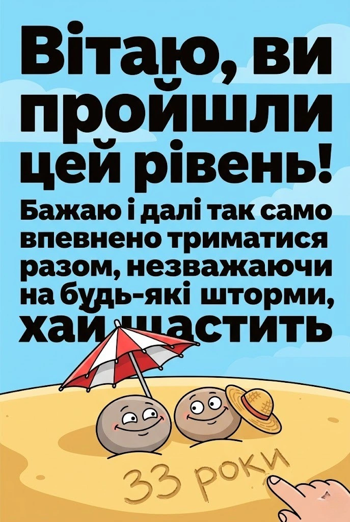 Найкращі вітання на 33 роки спільного життя для чоловіка, дружини та батьків