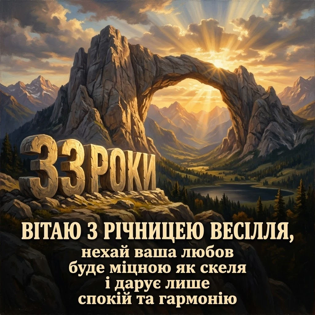 Найкращі вітання на 33 роки спільного життя для чоловіка, дружини та батьків