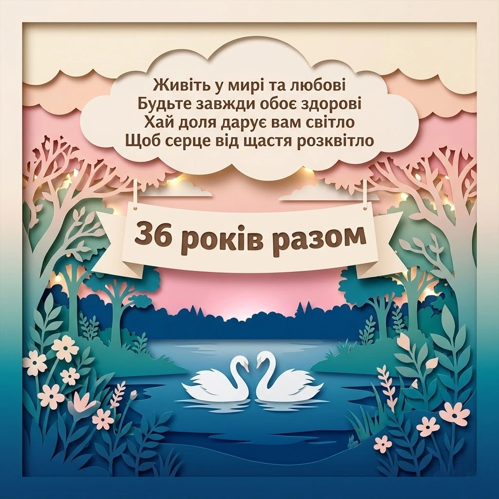 36 років разом: як красиво привітати батьків з агатовою річницею