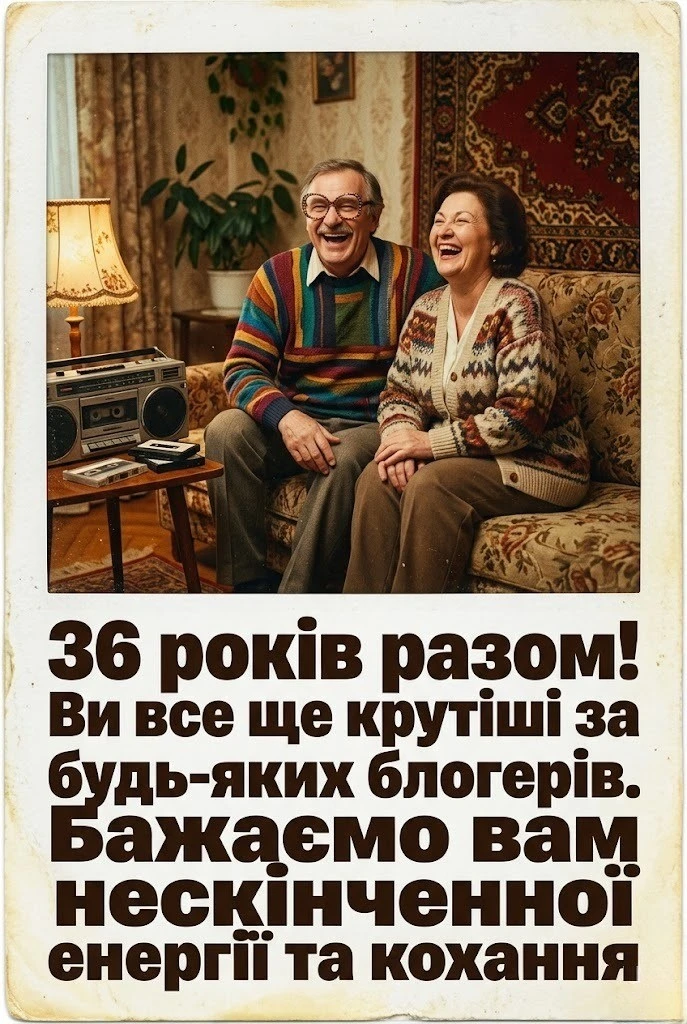 36 років разом: як красиво привітати батьків з агатовою річницею